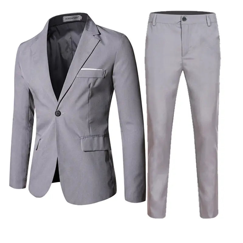 Men's Business Slim Small Suit Jacket Suit - WAlMYe #