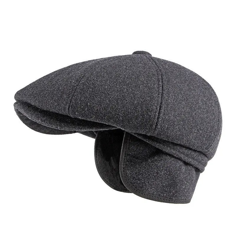 Men's Cap With Warm Ear Protection Beret - WAlMYe #