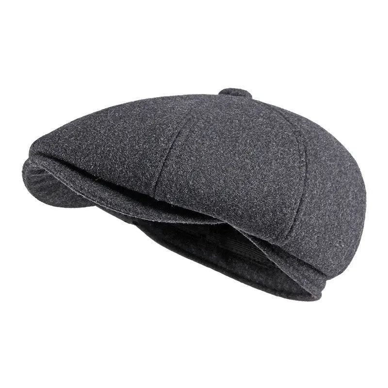 Men's Cap With Warm Ear Protection Beret - WAlMYe #