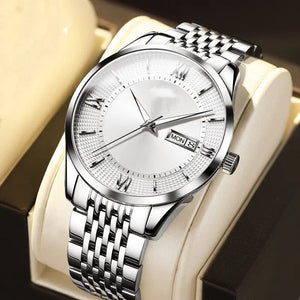 Men's Fashion Automatic Mechanical Waterproof Double Calendar Watch - WAlMYe #