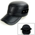 Men's Fashion Casual Fleece-lined Leather Hat - WAlMYe #