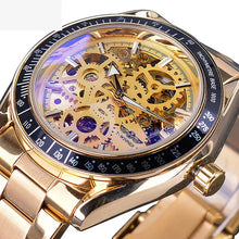 Load image into Gallery viewer, Men&#39;s Fashion Casual Steel Band Skeleton Mechanical Watch - WAlMYe #
