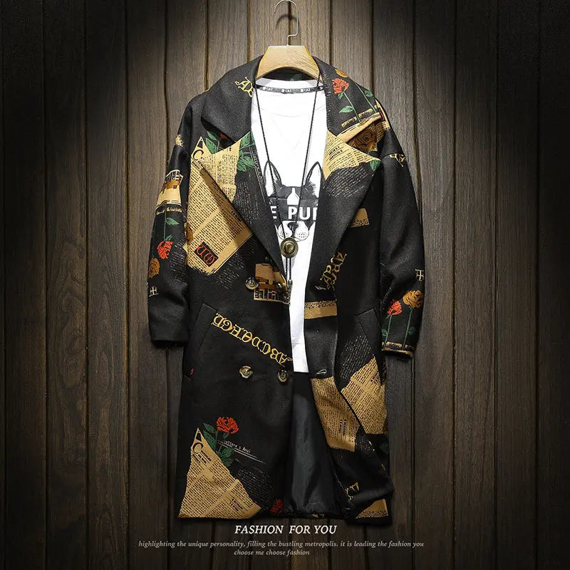 Men's Fashion Japanese Print Jacket - WAlMYe #