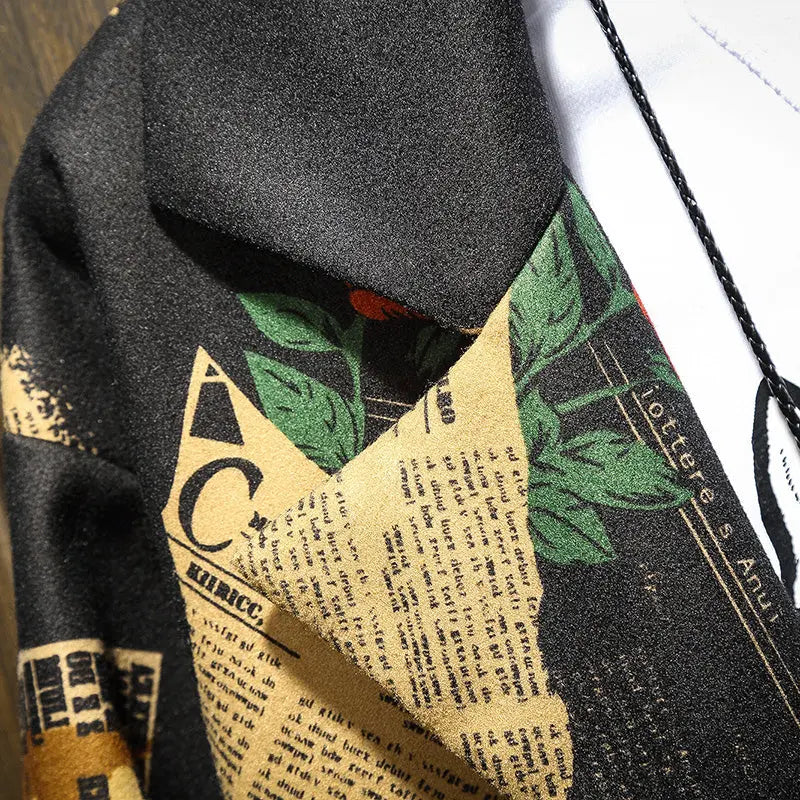 Men's Fashion Japanese Print Jacket - WAlMYe #
