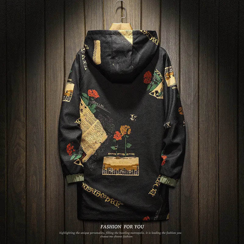 Men's Fashion Japanese Print Jacket - WAlMYe #