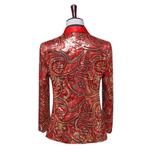Load image into Gallery viewer, Men&#39;s Green Fruit Collar Stage Performance Suit Jacket - WAlMYe #
