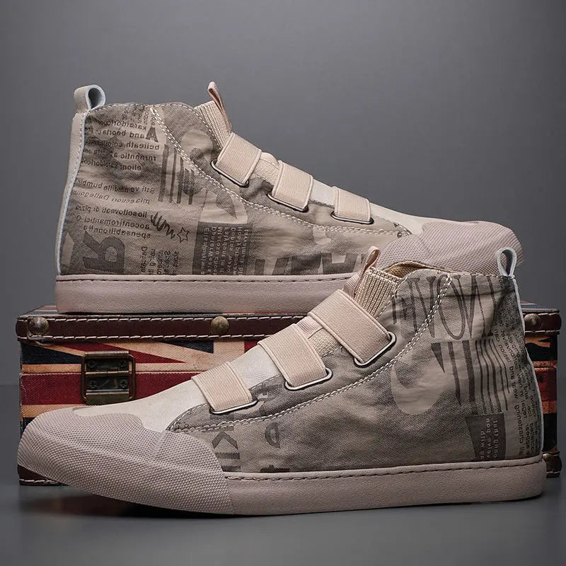 Men's High-top Camouflage Canvas Shoes Youth Fashion Casual Shoes - WAlMYe #