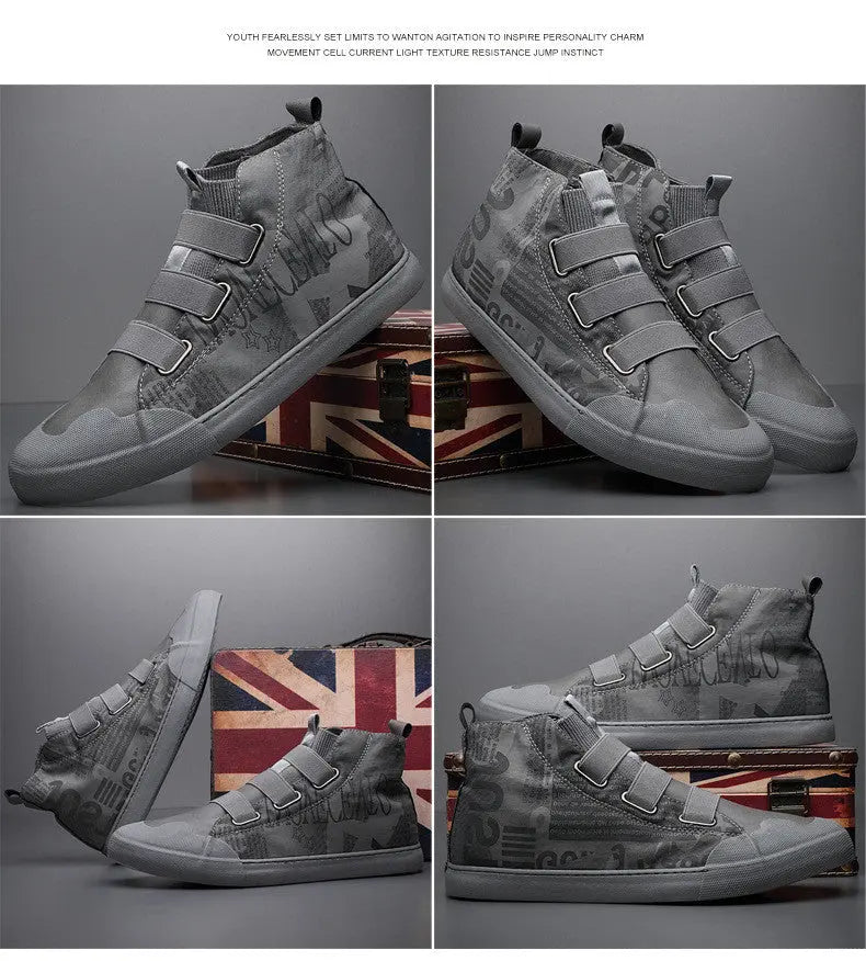 Men's High-top Camouflage Canvas Shoes Youth Fashion Casual Shoes - WAlMYe #
