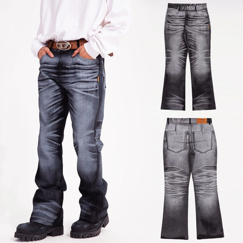 Men's High-waist Gradient Casual Jeans - WAlMYe #