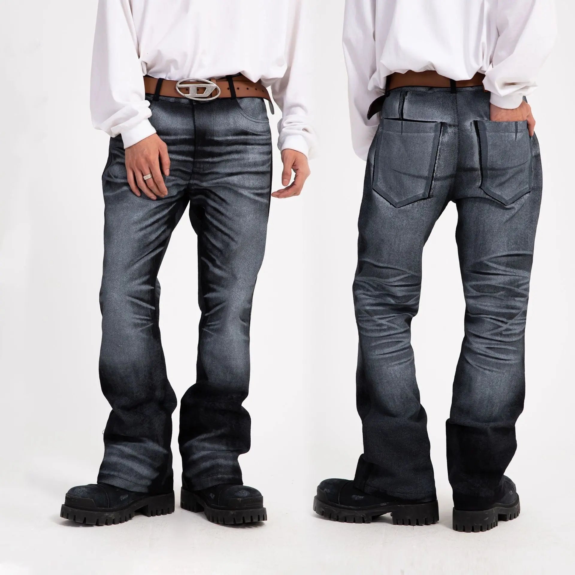 Men's High-waist Gradient Casual Jeans - WAlMYe #