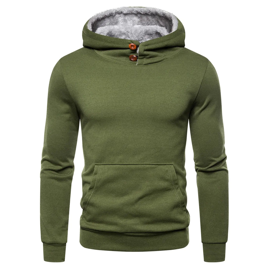 Men's Hooded Pan Buckle Pullover Sweater - WAlMYe #