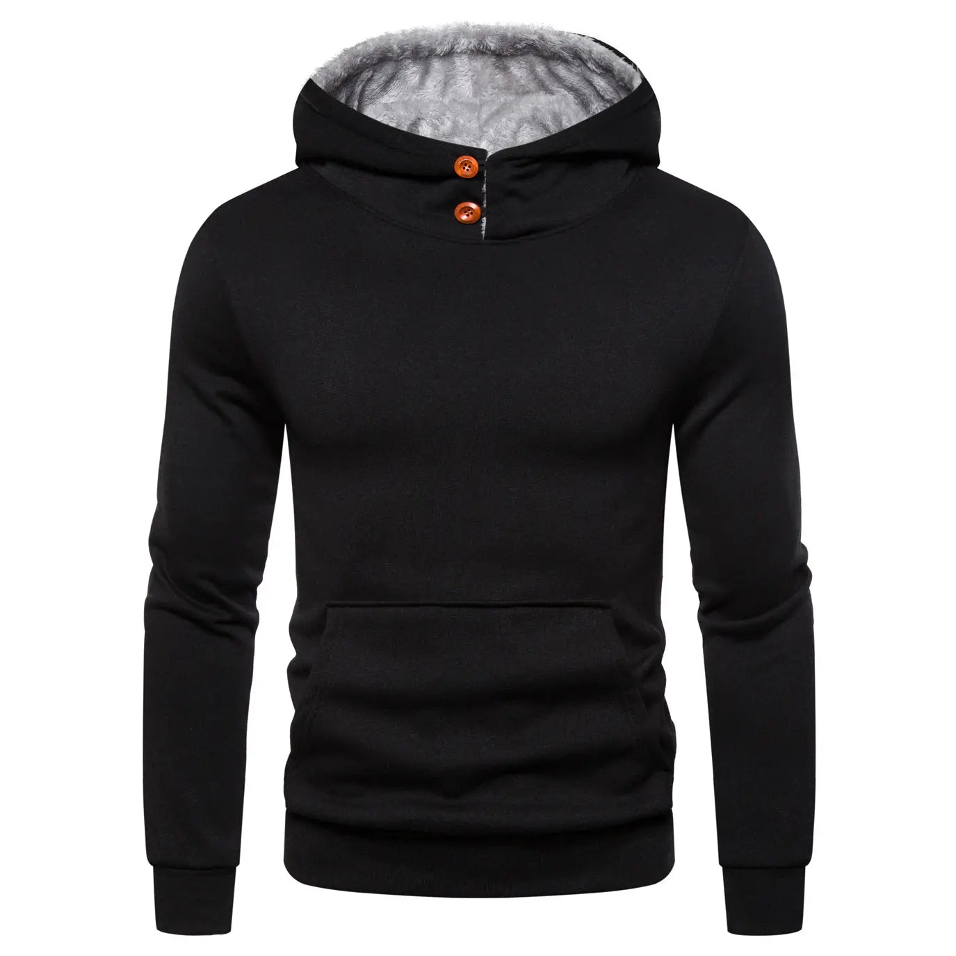 Men's Hooded Pan Buckle Pullover Sweater - WAlMYe #