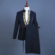 Load image into Gallery viewer, Men&#39;s Hot Flower Hot Rhinestone Stand Collar Suit - WAlMYe #
