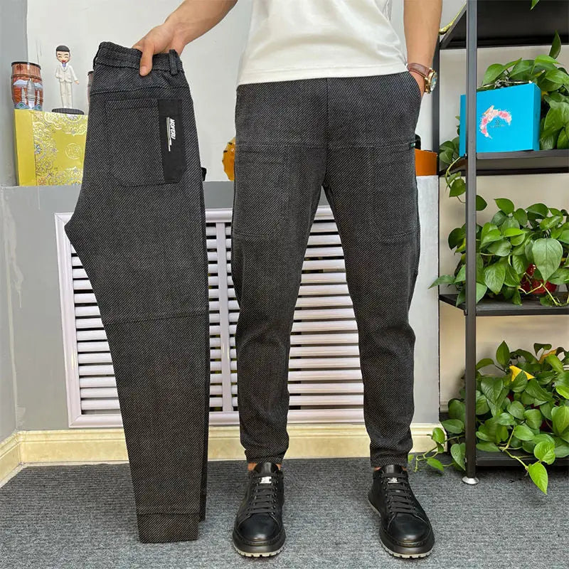 Men's Jeans Trend Small Feet Casual Trousers - WAlMYe #