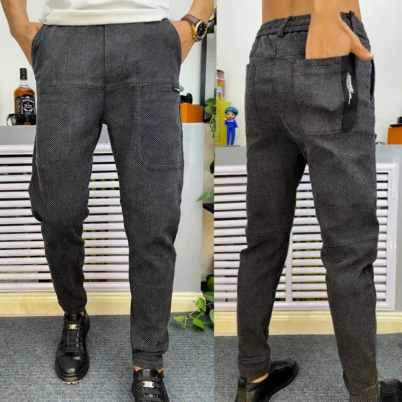 Men's Jeans Trend Small Feet Casual Trousers - WAlMYe #