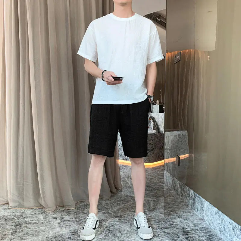 Men's Korean Style Trendy Casual Loose Sports Two-piece Suit - WAlMYe #