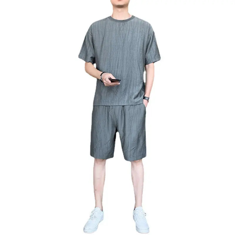 Men's Korean Style Trendy Casual Loose Sports Two-piece Suit - WAlMYe #