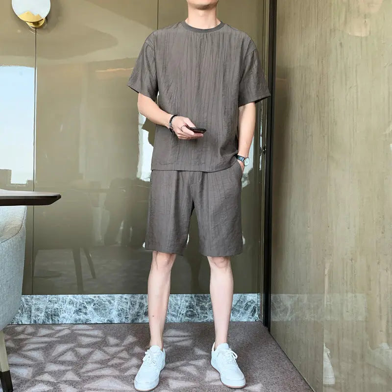 Men's Korean Style Trendy Casual Loose Sports Two-piece Suit - WAlMYe #