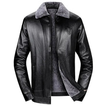 Load image into Gallery viewer, Men&#39;s Lapel Leather Jacket Casual Plus Velvet To Keep Warm - WAlMYe #
