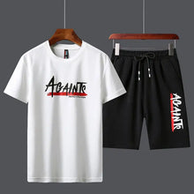 Load image into Gallery viewer, Men&#39;s Letter Print T-Shirt Shorts Two-Piece Set - WAlMYe #
