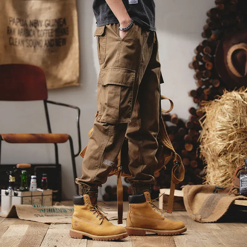 Men's Loose Straight Heavy Heavy Cargo Pants - WAlMYe #