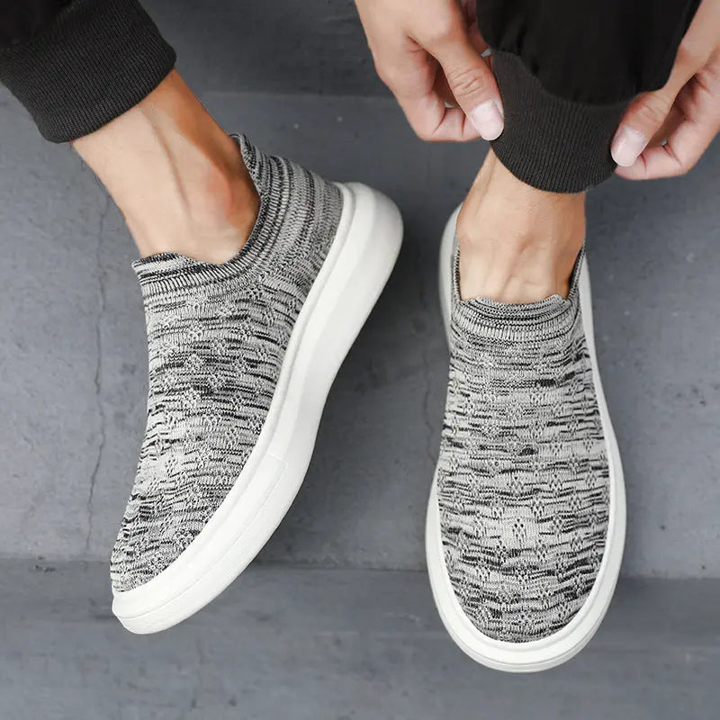 Men's Mesh Casual Breathable Solid Color Sneakers - WAlMYe #