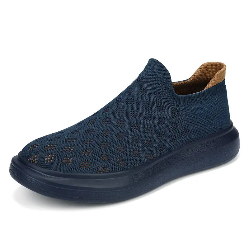 Men's Mesh Casual Breathable Solid Color Sneakers - WAlMYe #