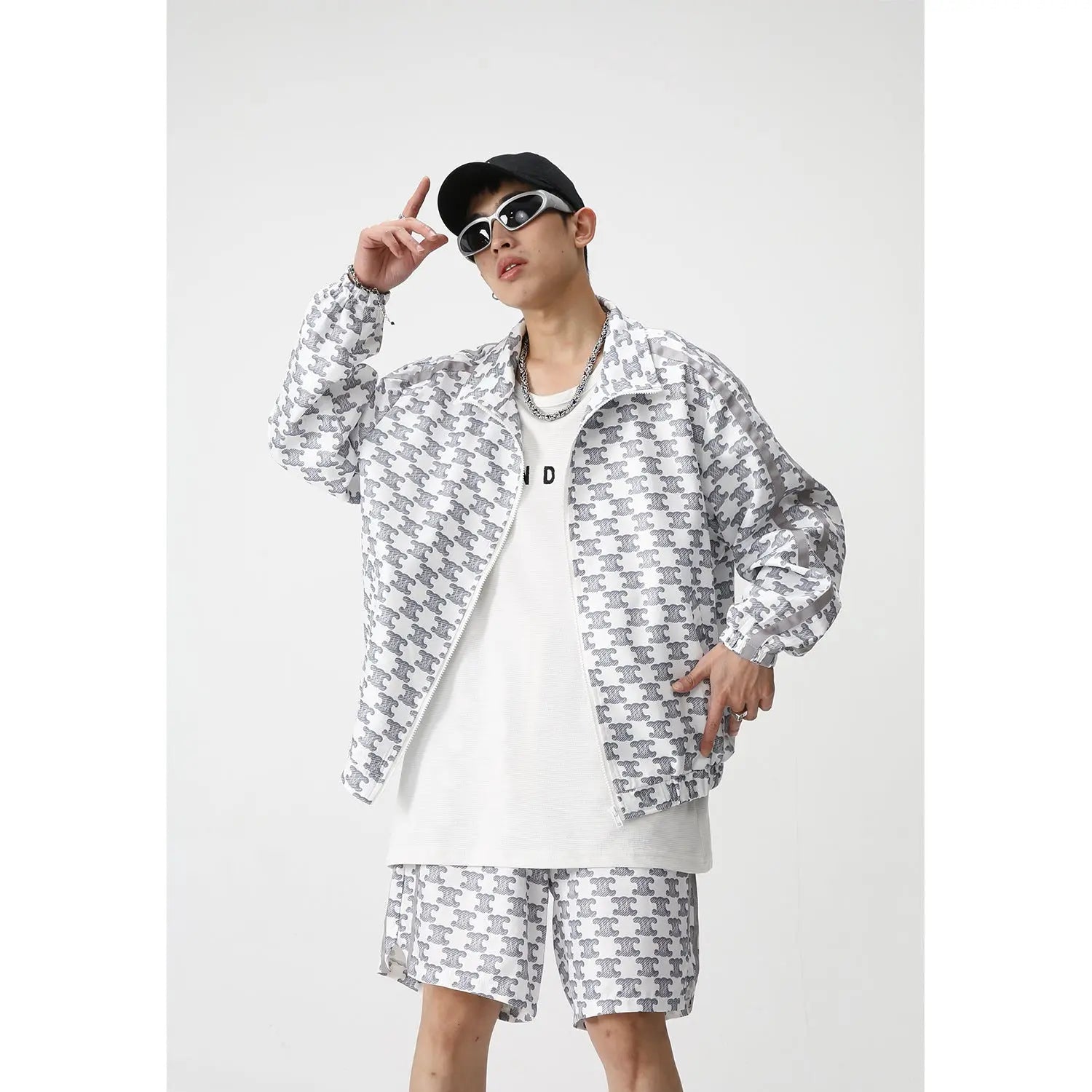 Men's New Casual Suit Loose Shorts And Sun Protection Jacket - WAlMYe #