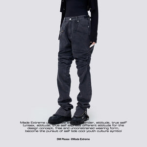 Men's Pleated Distressed Casual Jeans - WAlMYe #