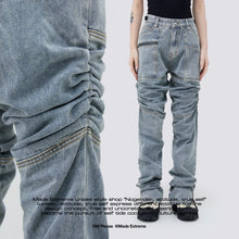 Load image into Gallery viewer, Men&#39;s Pleated Distressed Casual Jeans - WAlMYe #
