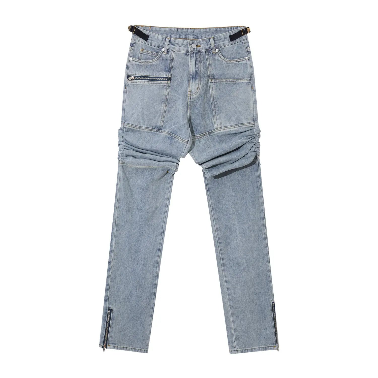 Men's Pleated Distressed Casual Jeans - WAlMYe #
