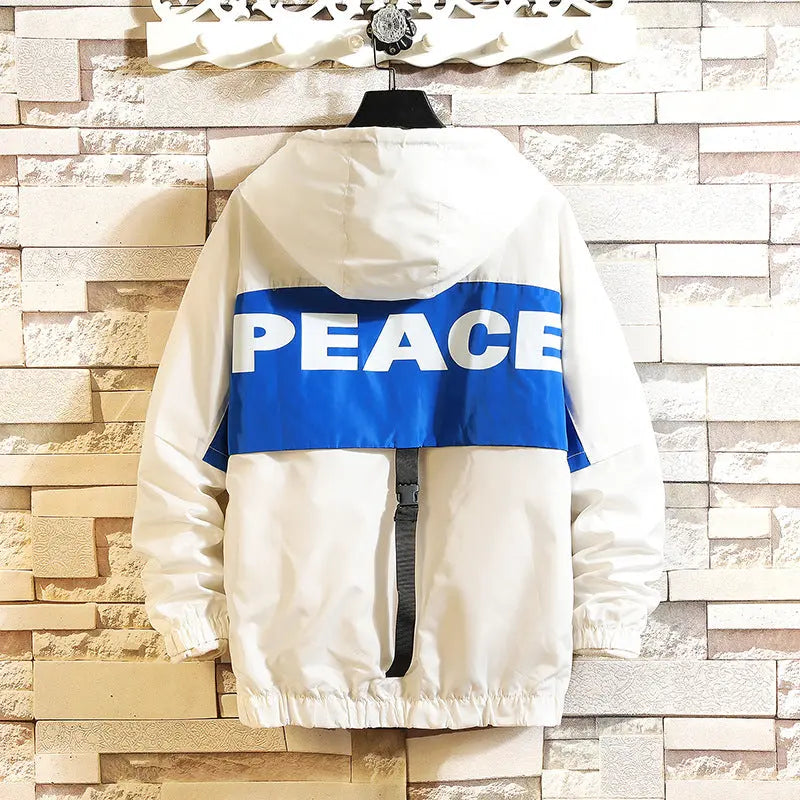 Men's Print All-match Tooling Hooded Jacket - WAlMYe #