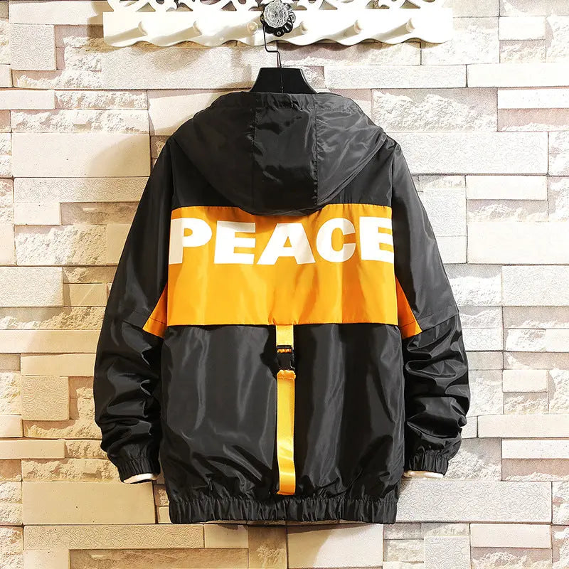 Men's Print All-match Tooling Hooded Jacket - WAlMYe #