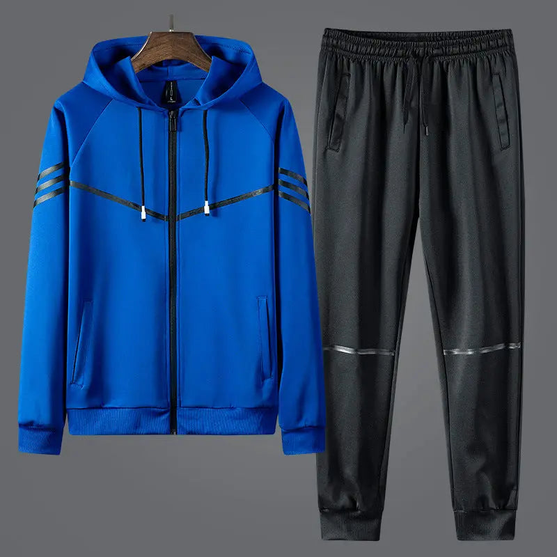 Men's Printed Hooded Cardigan Jacket Suit - WAlMYe #