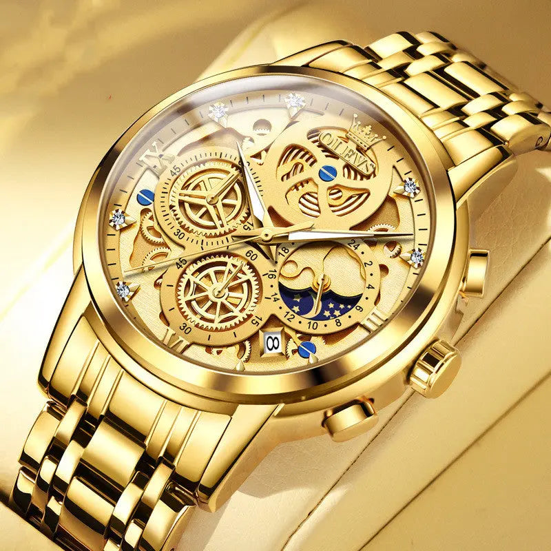 Men's Quartz Multifunctional Chronograph Watch - WAlMYe #