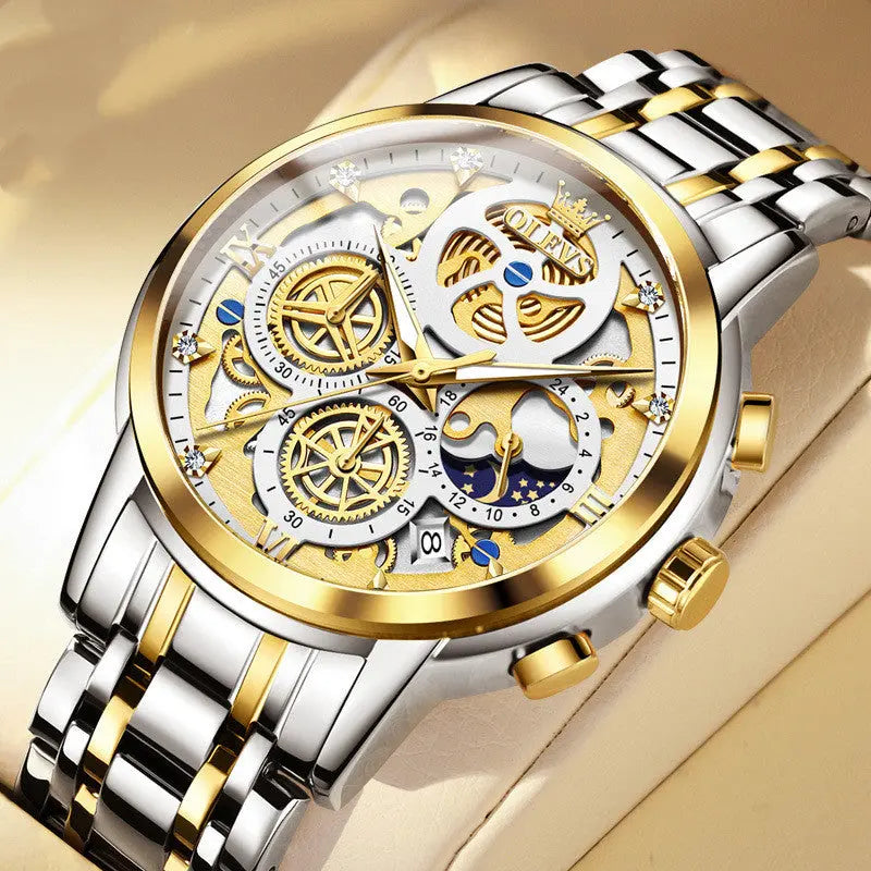 Men's Quartz Multifunctional Chronograph Watch - WAlMYe #