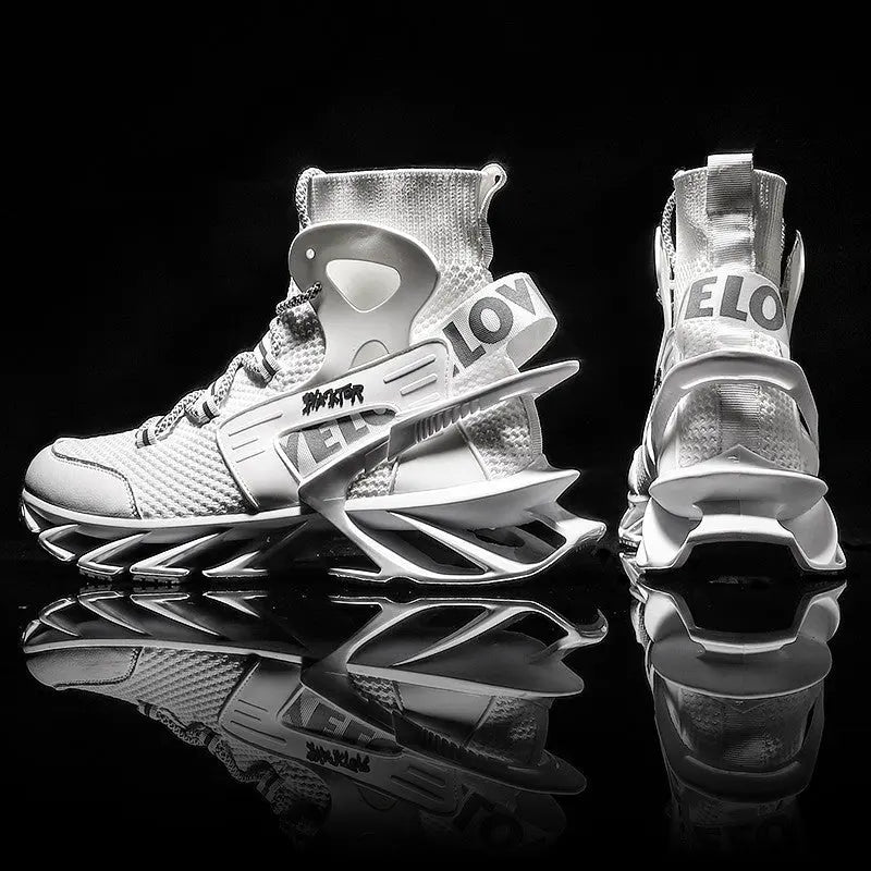 Men's Shock-absorbing Running Autumn Breathable Thick Bottom Soft Bottom Sneakers - WAlMYe #