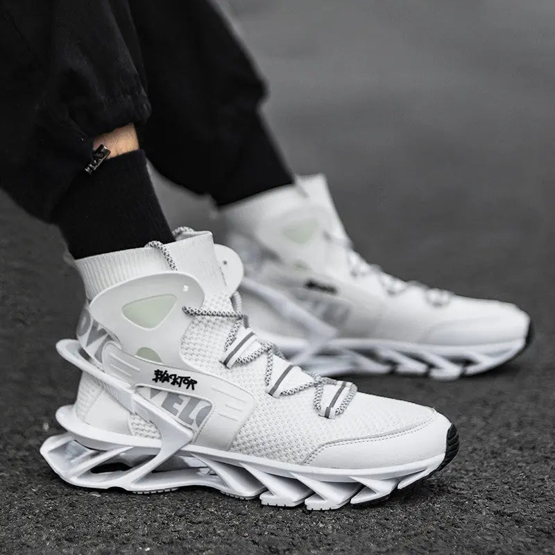 Men's Shock-absorbing Running Autumn Breathable Thick Bottom Soft Bottom Sneakers - WAlMYe #