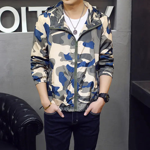 Men's Slim Camouflage Jacket Jacket Fashion Jacket Clothes - WAlMYe #