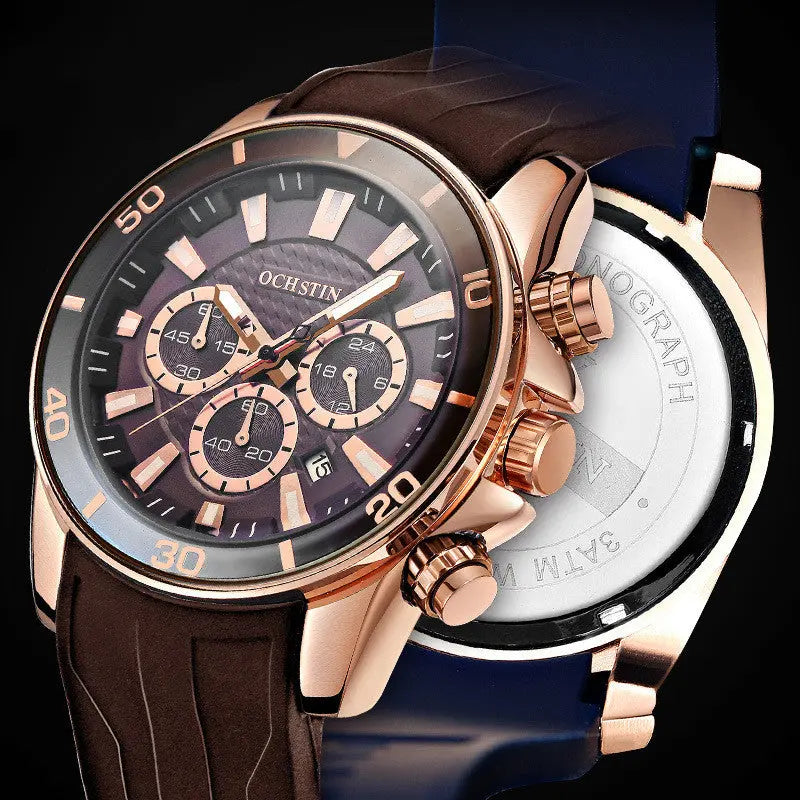 Men's Sports Casual Luminous Waterproof Multifunctional Quartz Watch - WAlMYe #