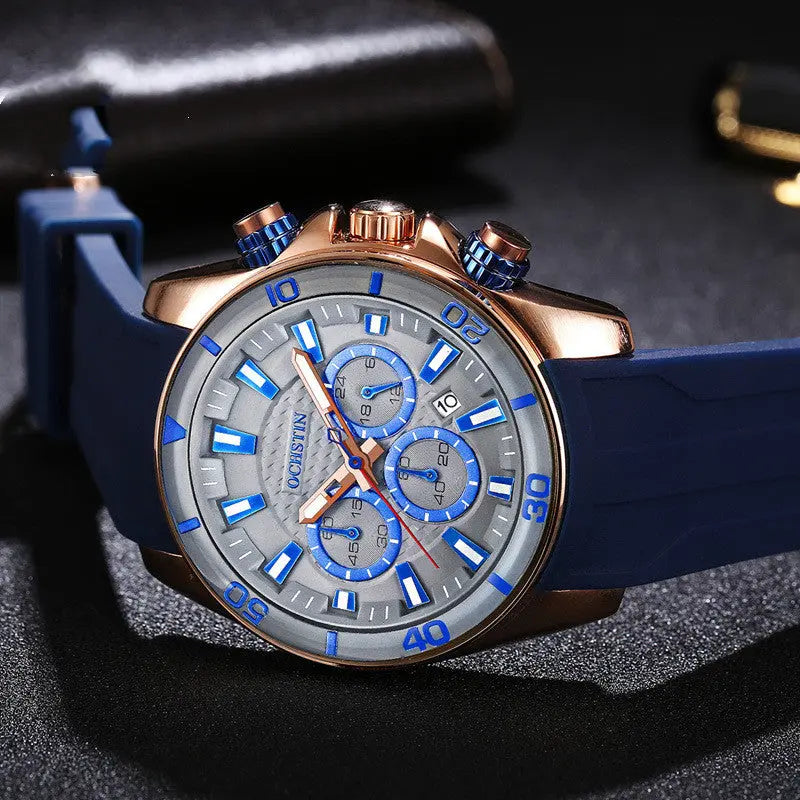 Men's Sports Casual Luminous Waterproof Multifunctional Quartz Watch - WAlMYe #
