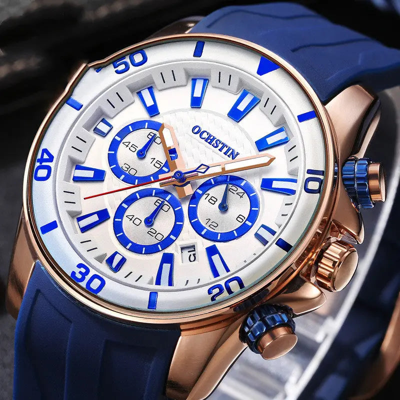 Men's Sports Casual Luminous Waterproof Multifunctional Quartz Watch - WAlMYe #