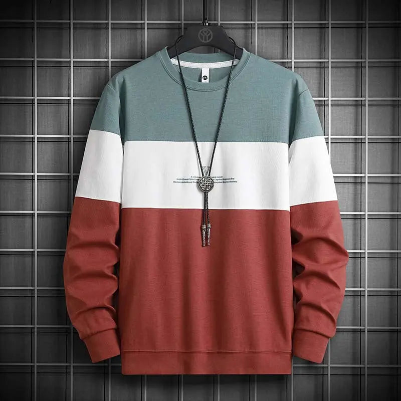 Men's Sweatshirt Loose Long Sleeve Round Neck Top - WAlMYe #