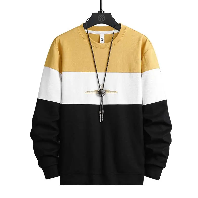 Men's Sweatshirt Loose Long Sleeve Round Neck Top - WAlMYe #