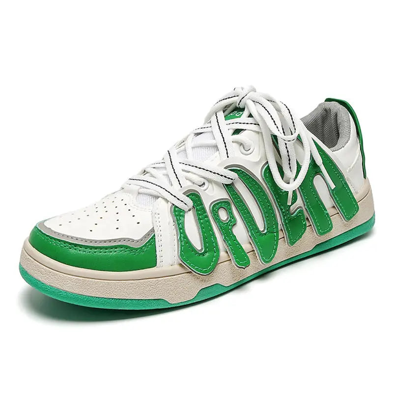 Men's Thick Sole Low Top Lace Up Sports Shoes - WAlMYe #