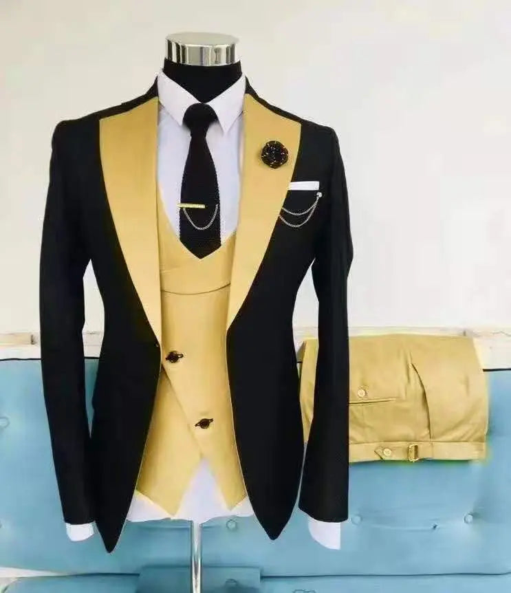 Men's Three-Piece Business Casual Suit - WAlMYe #