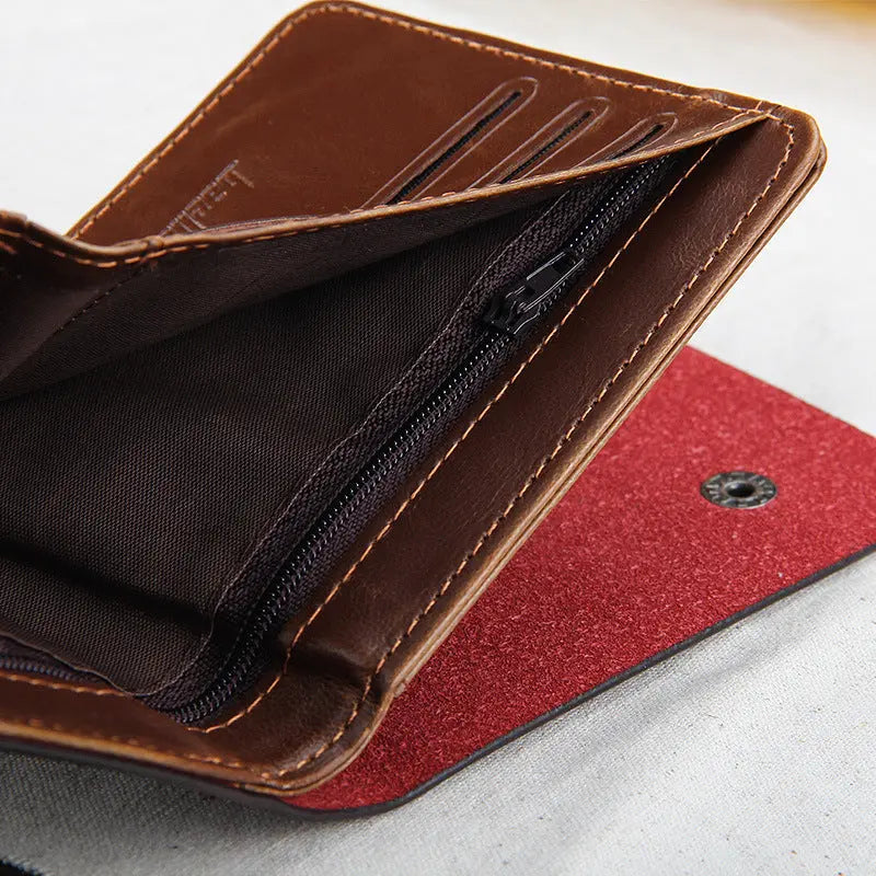Men's Three-fold Creative Short Wallet - WAlMYe #