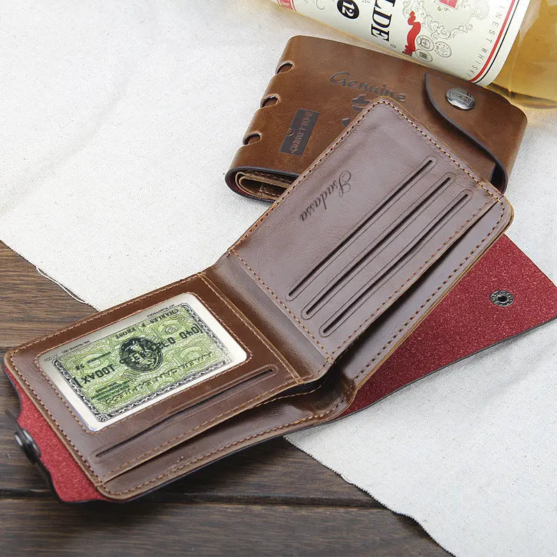 Men's Three-fold Creative Short Wallet - WAlMYe #