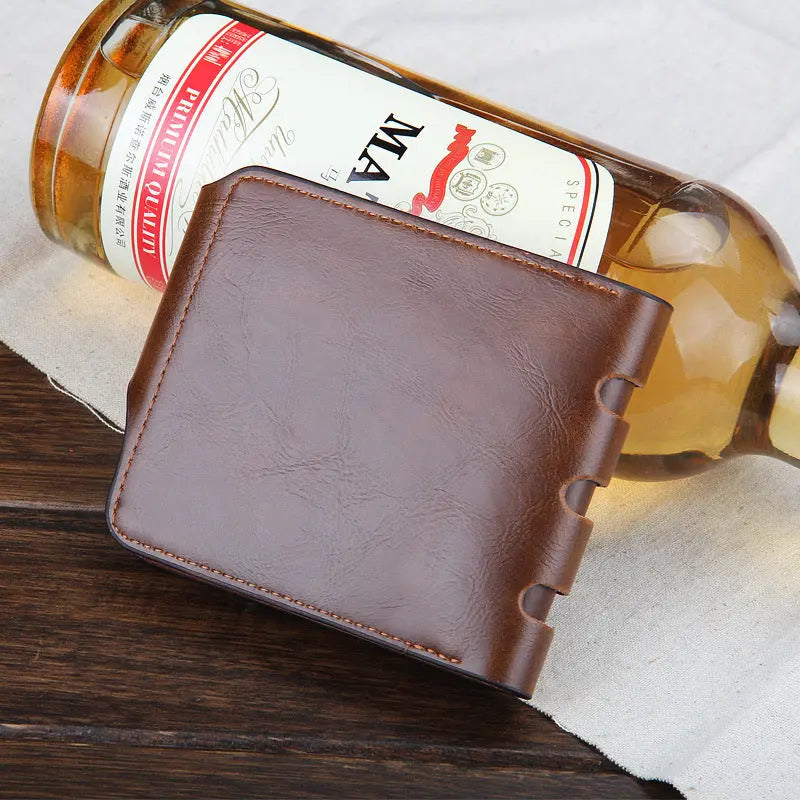 Men's Three-fold Creative Short Wallet - WAlMYe #