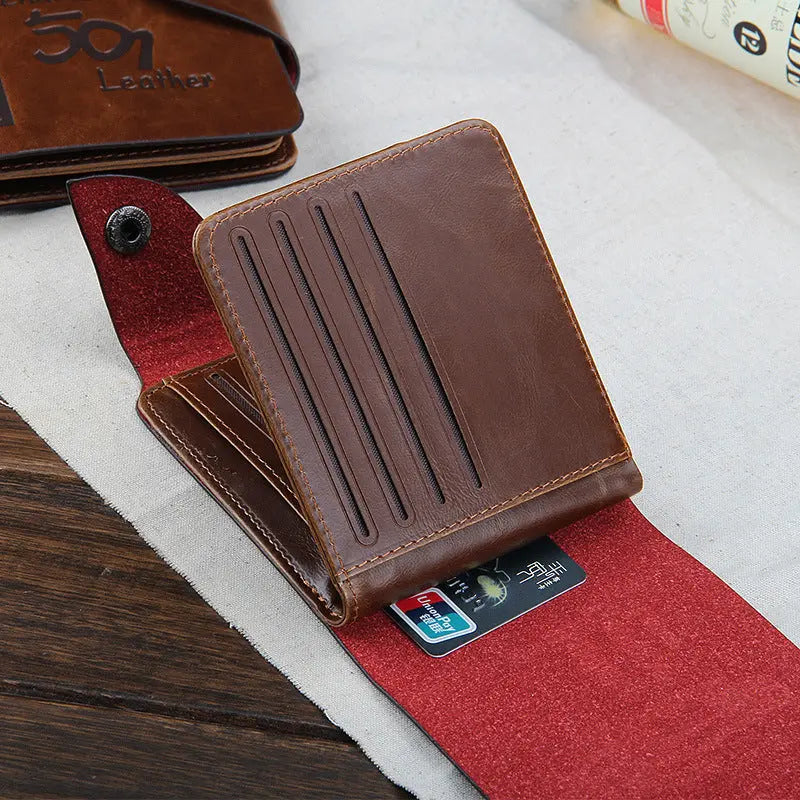 Men's Three-fold Creative Short Wallet - WAlMYe #
